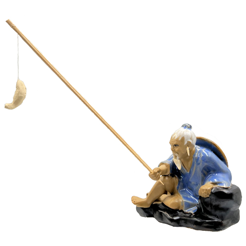 Chinese Shiwan Figure – Fisherman 8cm