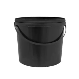 10L Black Bucket With Lid