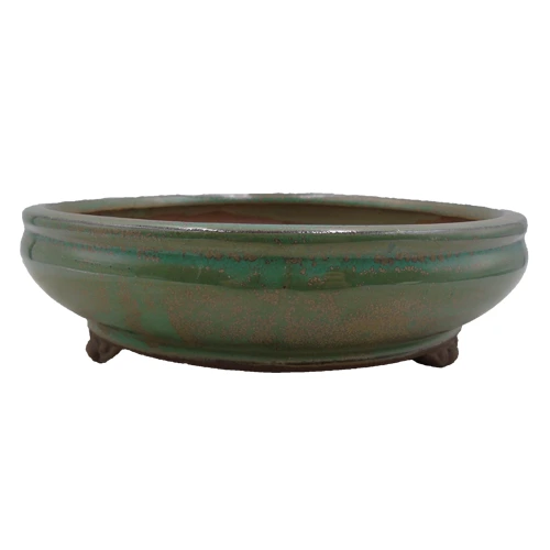 Light Green Glazed Round Ceramic Pot 18cm