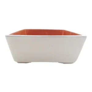 Fine Glazed White Square Ceramic Pot 23cm