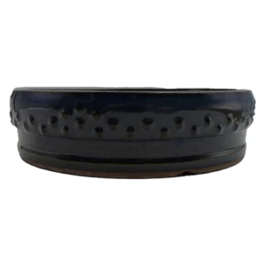 Black Round Ceramic Pot 16cm