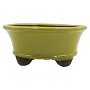 Light Green Oval Ceramic Pot 15cm