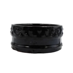 Black Round Ceramic Pot 15cm