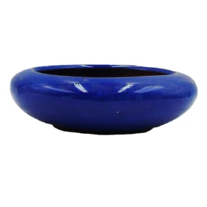 Bright Blue Round Ceramic Pot 12cm