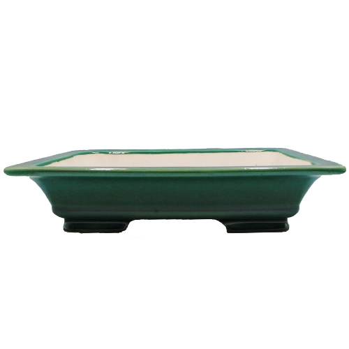 Bright Turquoise Rectangle Fine Glased Ceramic Pot 29cm