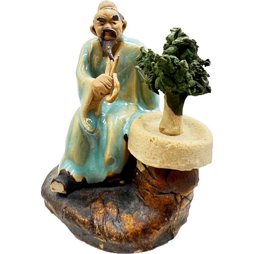Chinese Shiwan Figure- Master Pruning Bonsai 6cm