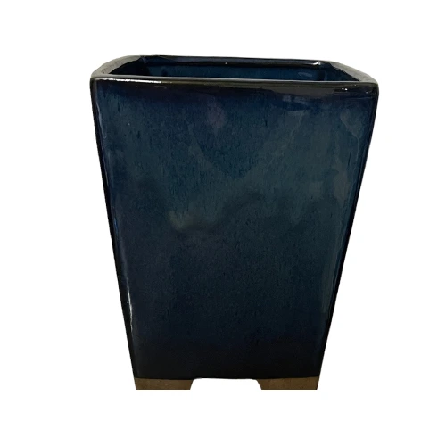 Cascading Blue Ceramic Pot 19cm