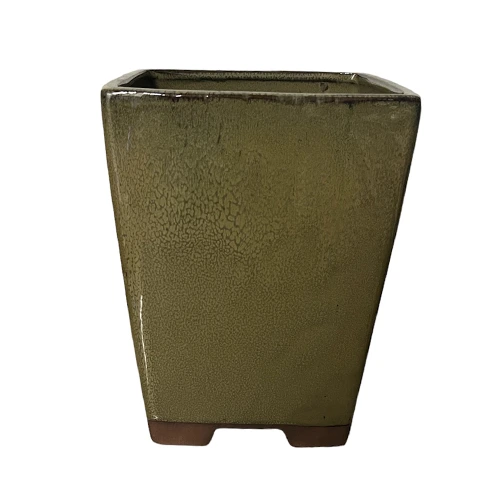Cascading Green Ceramic Pot 19cm