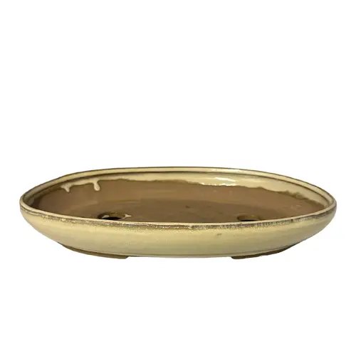 Shallow Cream Ceramic Pot 31cm