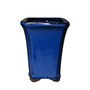 Tall Blue Ceramic Pot 11cm