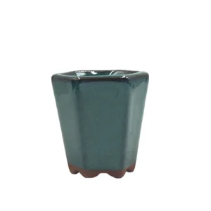 Tall Mini Blue Ceramic Bonsai Pot - 5cm