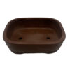 Unglazed Brown Rectangle Ceramic Pot - 26cm