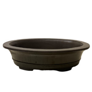 Unglazed Brown Oval Ceramic Pot - 58cm
