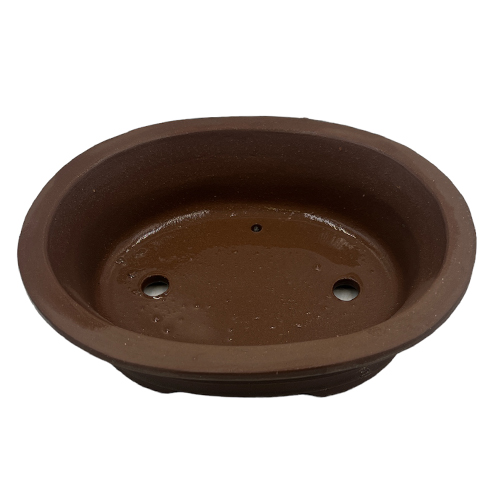Unglazed Brown High Rectangle Ceramic Pot - 26cm