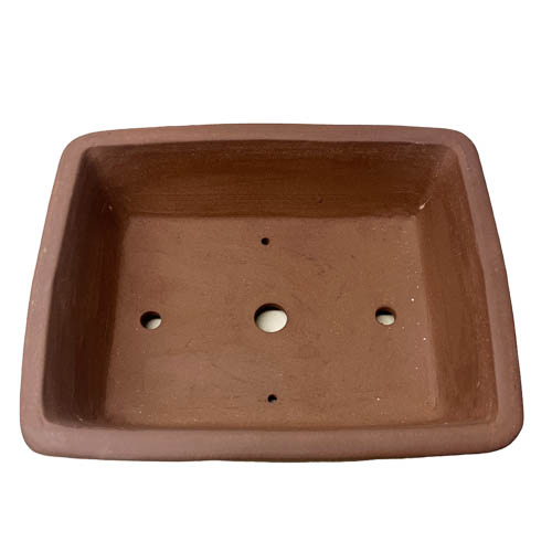 Unglazed Rectangle Ceramic Bonsai Pot - 38cm