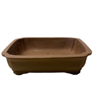 Unglazed Rectangle Ceramic Bonsai Pot - 31cm