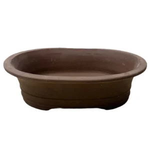 Unglazed Oval Ceramic Bonsai Pot 32cm