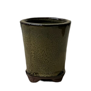 Green Tall Ceramic Bonsai Pot - 6cm