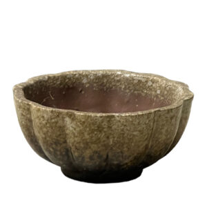 Brown Flower Shape Bonsai Pot - 4cm