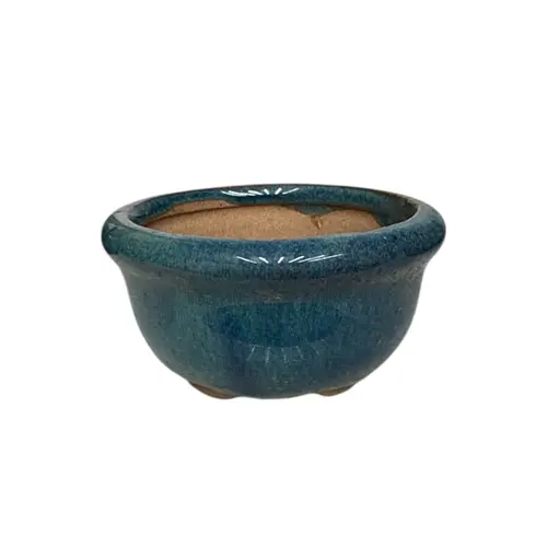 Blue Oval Ceramic Deep Pot 6cm