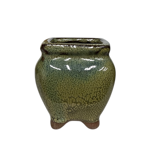 Green Tall Wide Ceramic Pot 6cm
