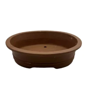 Unglazed Oval Ceramic Bonsai Pot 22cm
