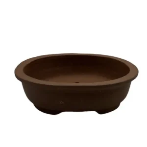 Unglazed Oval Ceramic Bonsai Pot 18cm