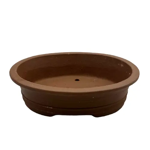 Unglazed Deep Oval Ceramic Pot 26cm
