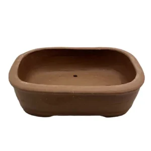 Unglazed Rectangle Ceramic Bonsai Pot 21cm