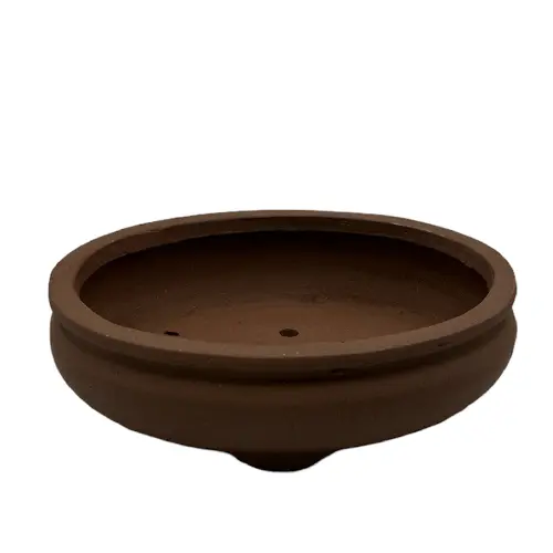 Unglazed Round Ceramic Bonsai Pot 18cm