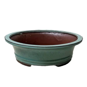 Turquoise Oval Ceramic Pot 24cm