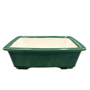 Fine Glazed Green Rectangle Ceramic Pot 23cm