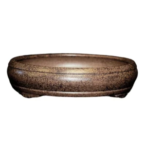 Brown Round Ceramic Pot 21cm