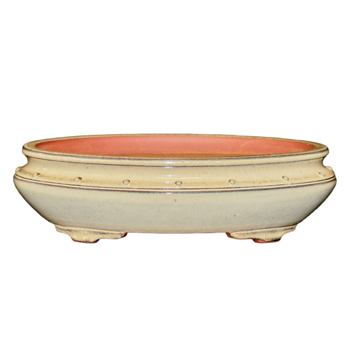 Cream Oval Ceramic Pot 40cm