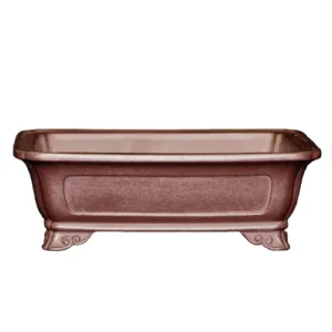 Rectangle Brown Stamped Pot 26cm