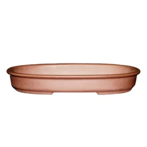 Shallow Oval Brown Pot 21cm