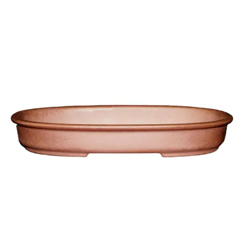 Shallow Oval Brown Pot 21cm