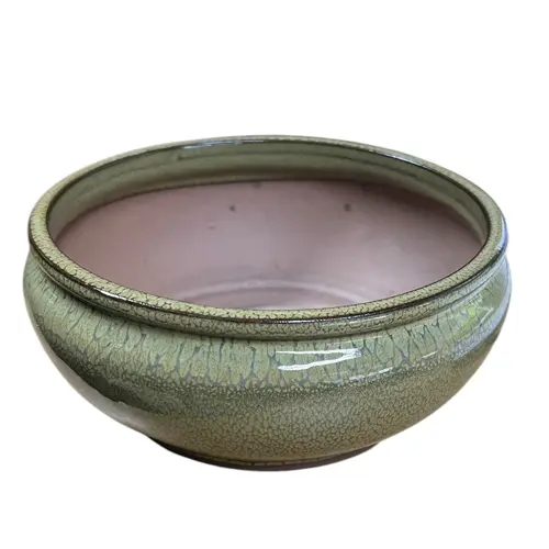 Khaki Round Ceramic Pot 28cm