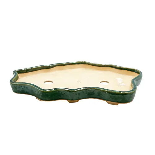 Fine Glazed Irregular Green Pot 49cm