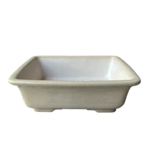 Fine Glazed OatMeal Square Ceramic Pot 21cm