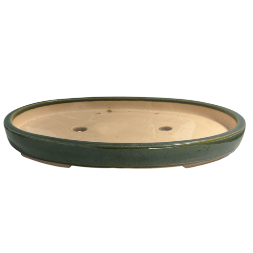 Fine Glazed Oval Green Pot 52cm