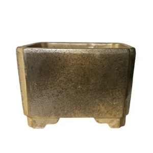 Brown Square Ceramic Pot 10cm