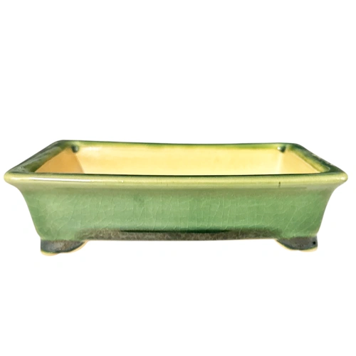 Light Green Fine Glazed Bonsai Pot 14cm