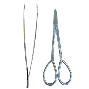 180mm Fine Polished Bladed Leaf Cutters Tweezer For Defoliating