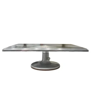 Stainless Still Bonsai Rectangle Rotating Turn Table 40cm