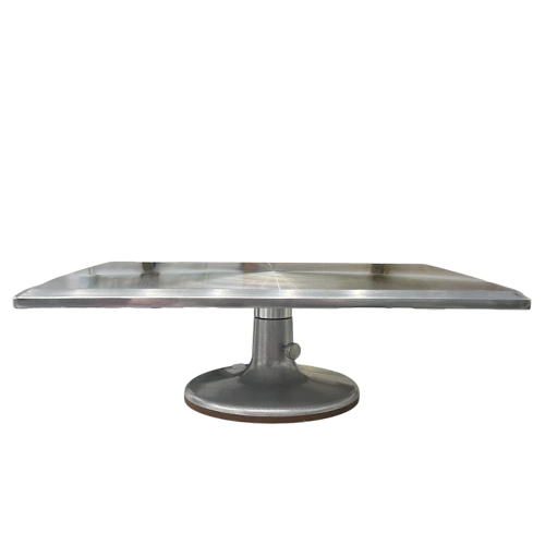 Stainless Still Bonsai Rectangle Rotating Turn Table 40cm
