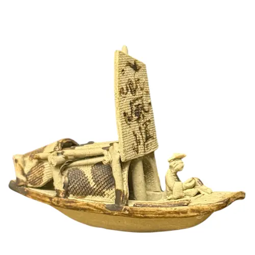 Handmade Clay Boat 8cm