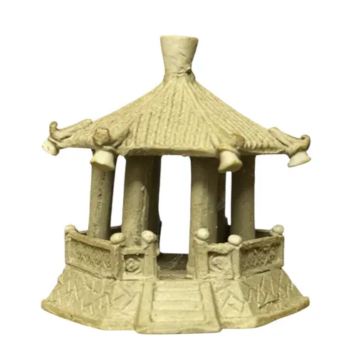 Handmade Clay Chinese Pavilion 6cm