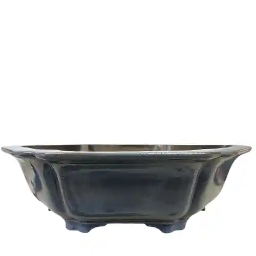 Blue Hexagon Fine Glazed Bonsai Pot 51cm