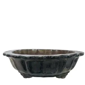 Blue Flower Fine Glazed Bonsai Pot 37cm